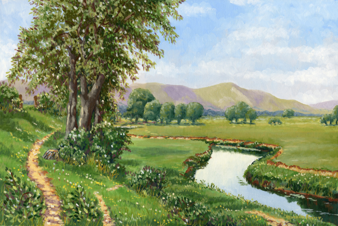 Distant Hills Oil Painting Distant Hills Oil Painting