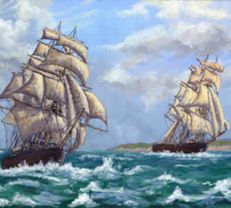 Rounding the Headland Oil Painting