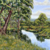 Waters Edge Oil Painting