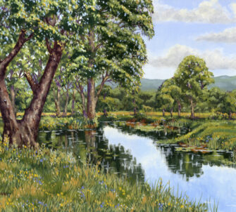 Waters Edge Oil Painting