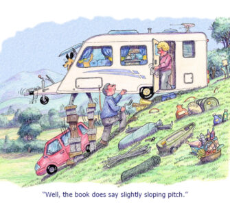 Slightly sloping pitch