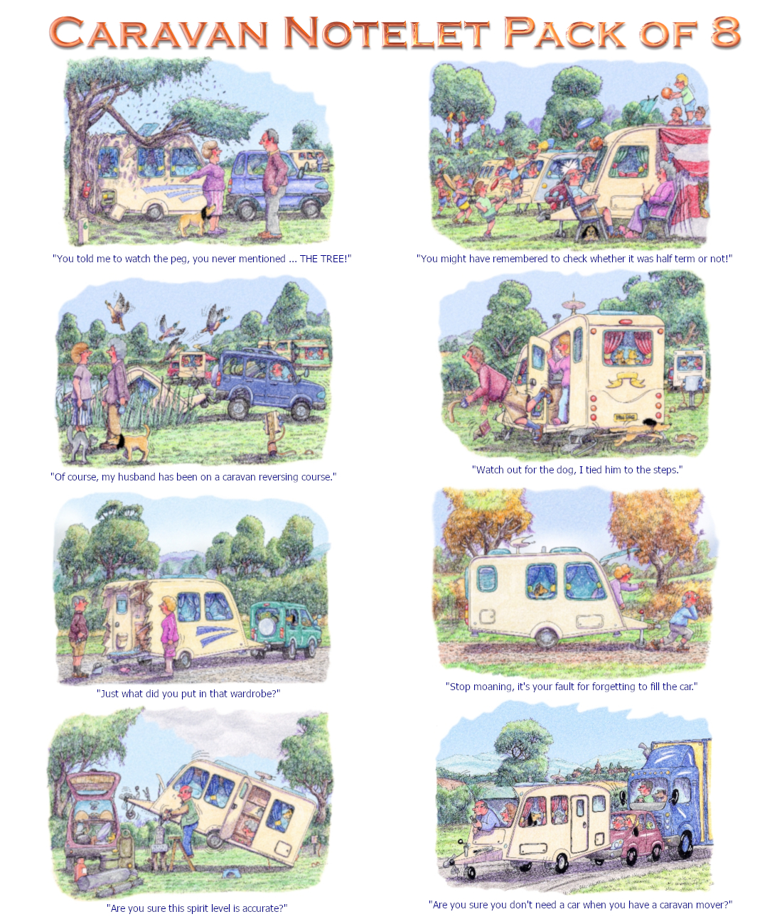 Caravan Notelet Pack - Prints Caravan Notelet Pack - Prints
