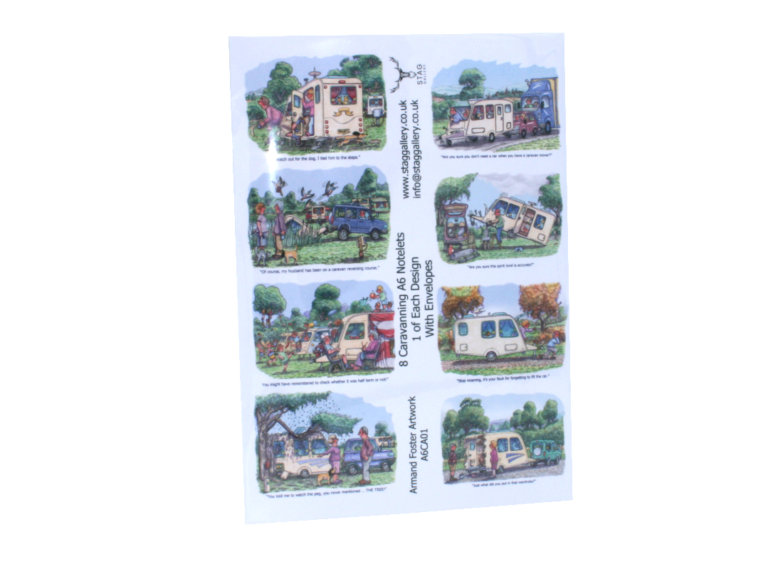 Caravanning A6 Notelet Pack - Front Caravanning A6 Notelet Pack - Front