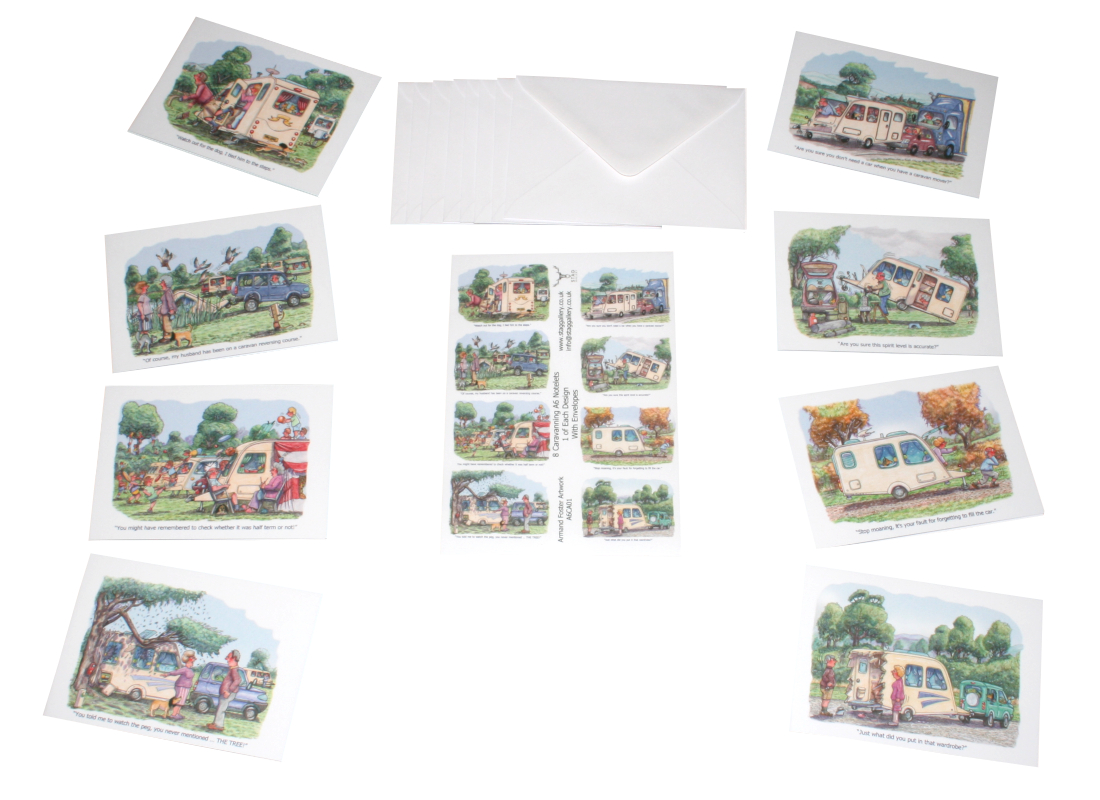 Caravanning A6 Notelet Pack Caravanning A6 Notelet Pack