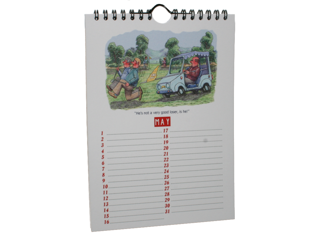 Golfing Perpetual Calendar - Inside Golfing Perpetual Calendar - Inside
