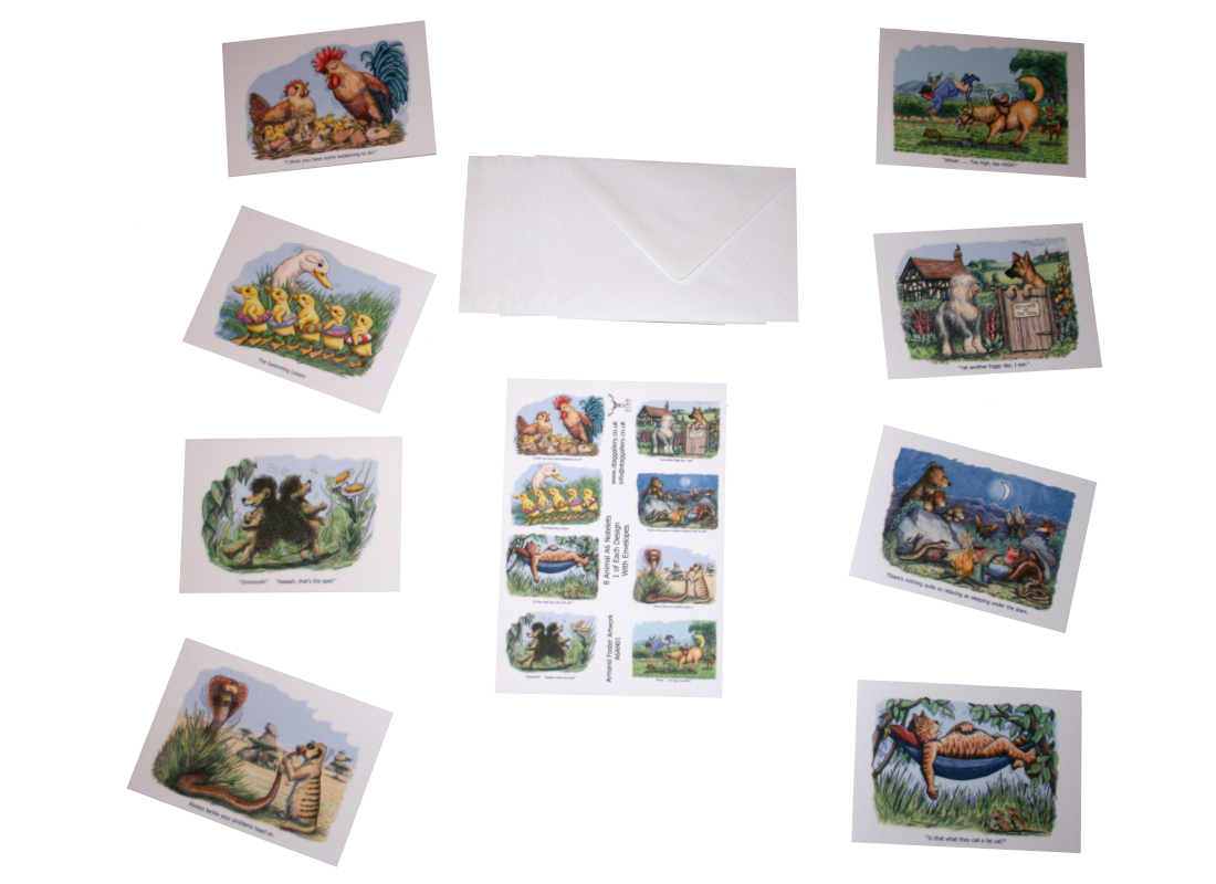 Animals A6 Notelet Pack - Open Animals A6 Notelet Pack - Open