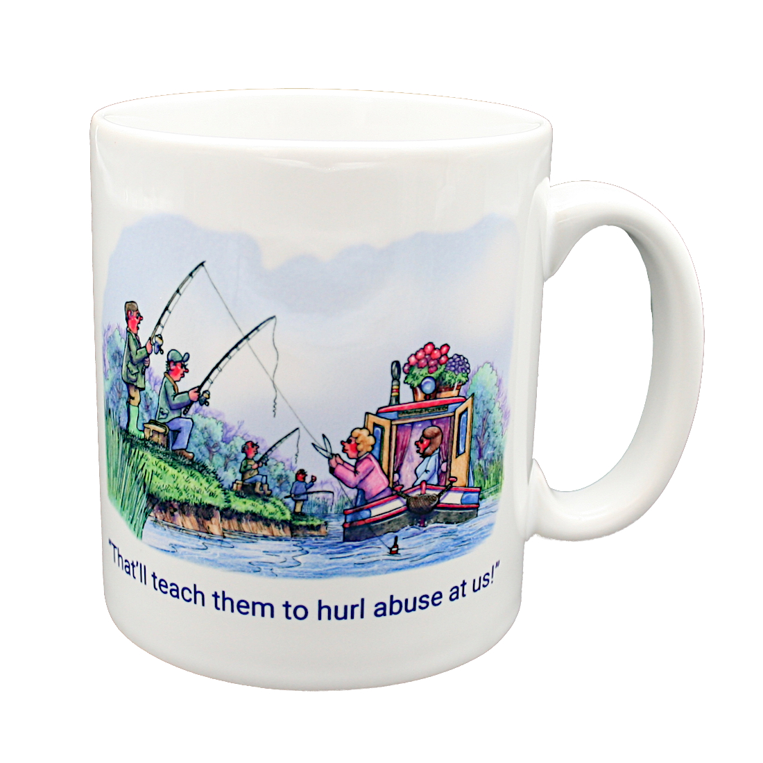 Fisherman's Lines - Narrowboats - 10oz Mug Double Sided Fisherman's Lines - Narrowboats - 10oz Mug Double Sided