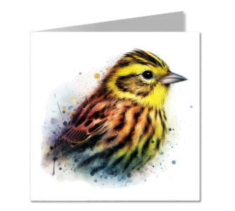 Yellowhammer Splash Effect Water Colour - Folded