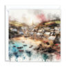 Cornish Sea Town Splash Effect Watercolour - Main