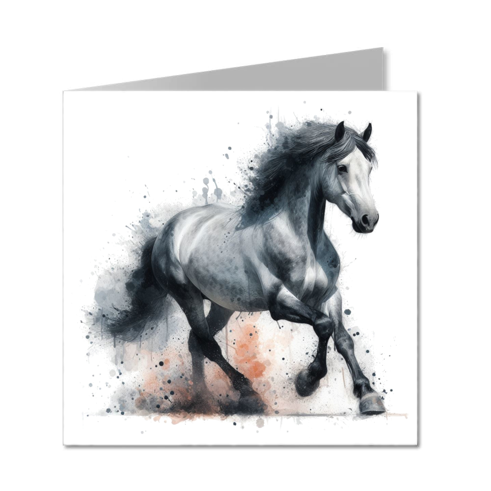 Spanish Horse - Grey 2 - Folded
