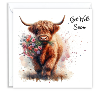 Highland Cow 02 - Get Well Soon