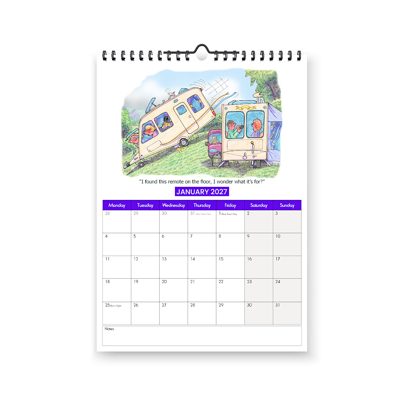 2027 Caravan Calendar - Inside
