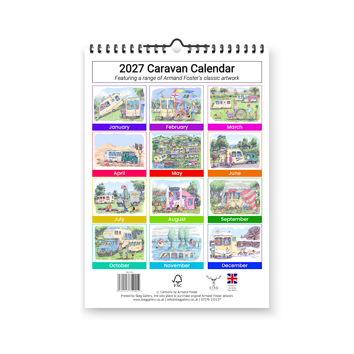 2027 Caravan Calendar - Rear