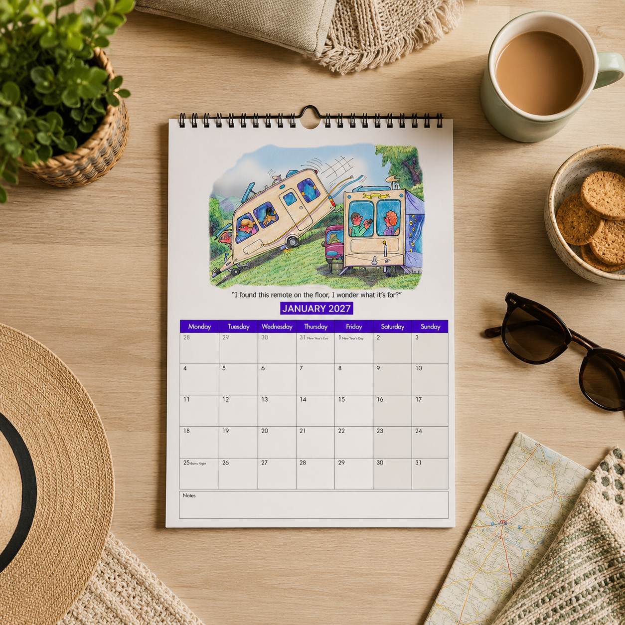 2027 Caravan Calendar - Table