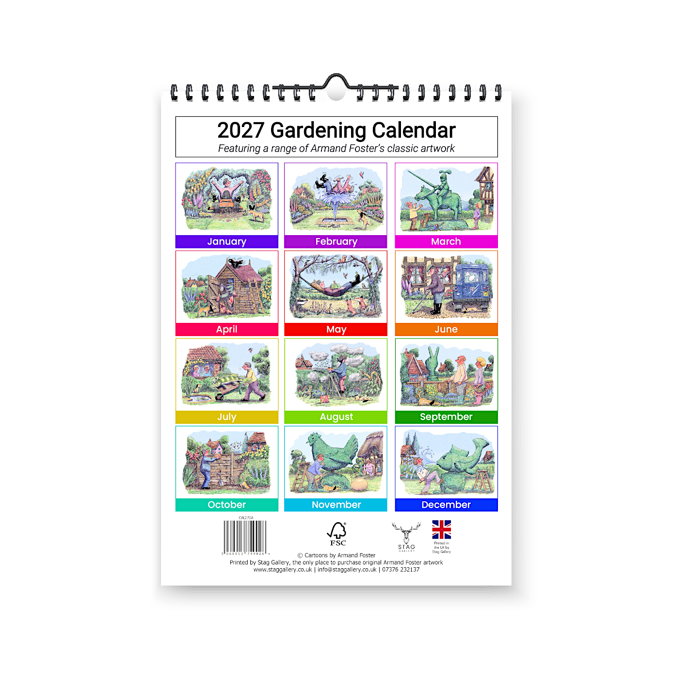 2027 Gardening Calendar - Rear