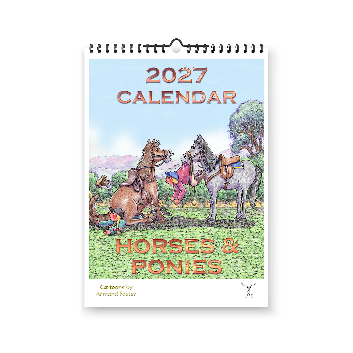 2027 Horses & Ponies Calendar - Front