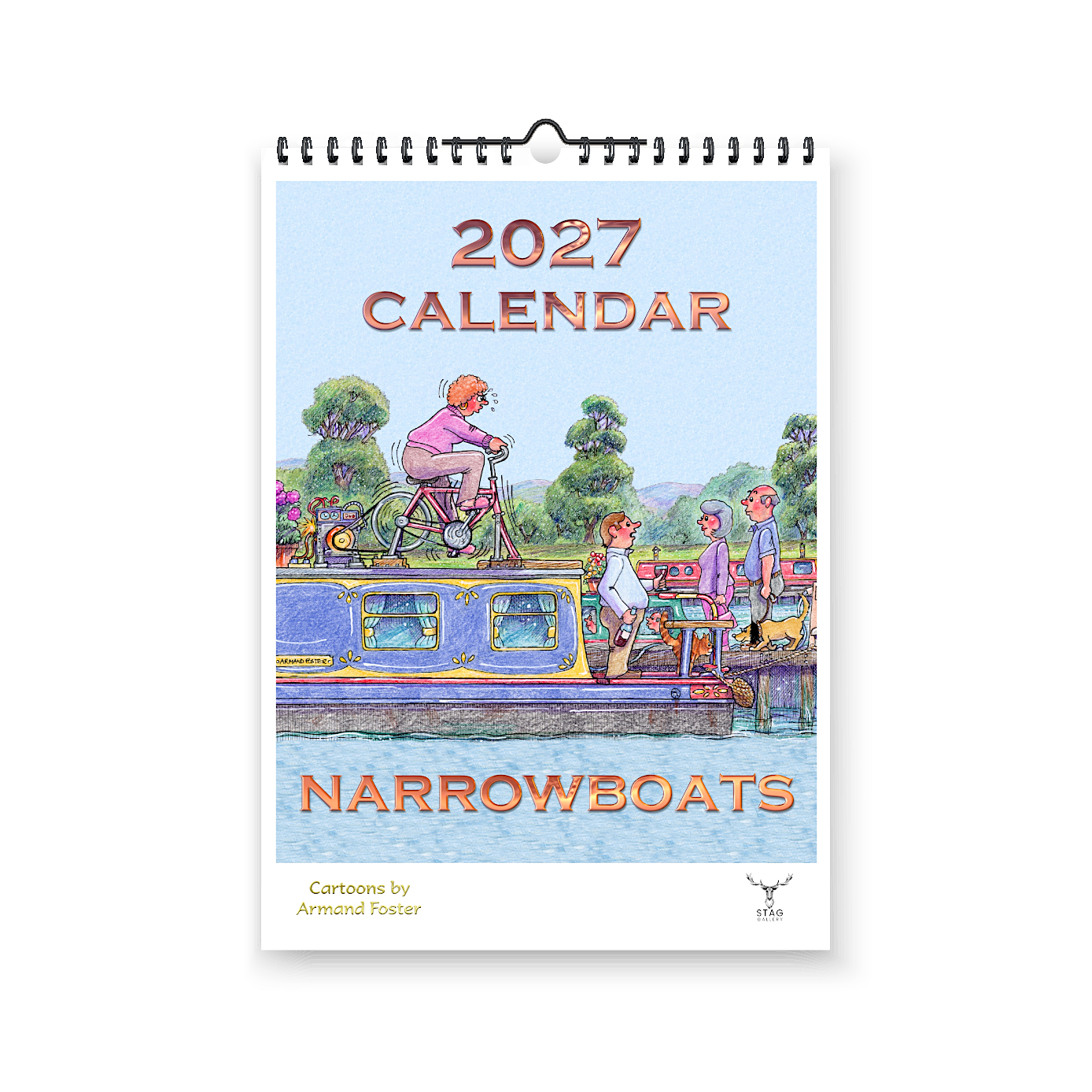 2027 Narrowboats Calendar - Front